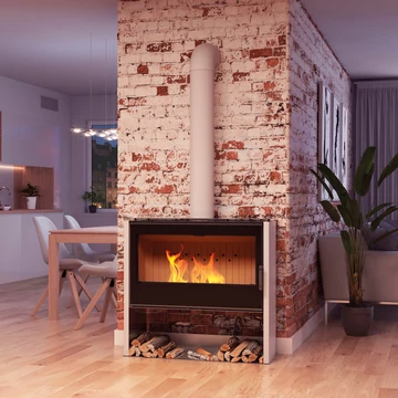 LUPO L FEHÉR OLDALÚ KANDALLÓKÁLYHA 150mm 11kW