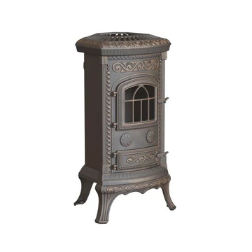 NordFlam Plato Patyna fatüzelésű öntöttvas kandallókályha 120mm 6kW