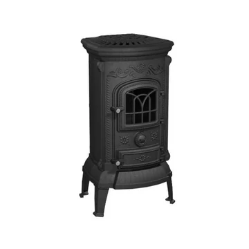 NordFlam Verdo Nero fatüzelésű öntöttvas kandallókályha 120mm 7kW
