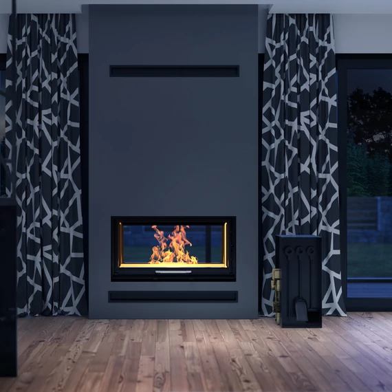 HITZE ARDENTE DUO  90 SZEMKÖZTI DUPLA ÜVEGES LIFTES KANDALLÓBETÉT 200mm 18kW