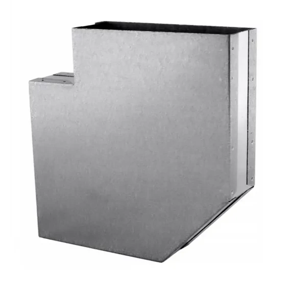 TÉGLALAP CSATORNA KÖNYÖK VÍZSZINTES FIX 90° 250x50mm