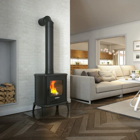 NordFlam Adria fatüzelésű öntöttvas kandallókályha 150mm 7kW