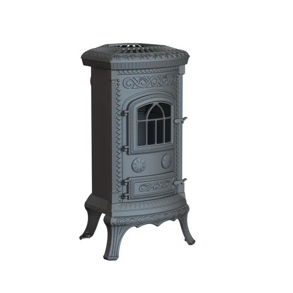 NordFlam Plato Nero fatüzelésű öntöttvas kandallókályha 120mm 6kW